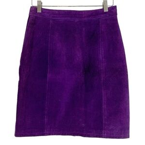 Vintage G III Suede Leather Skirt Size Medium